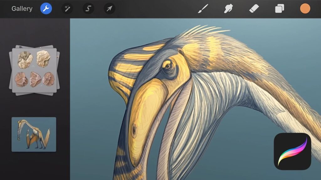 Procreate illustration software for iOS